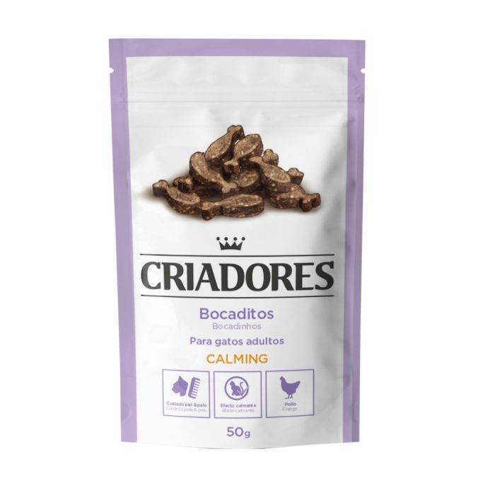 Criadores Bocaditos Calming de Pollo snack para gatos