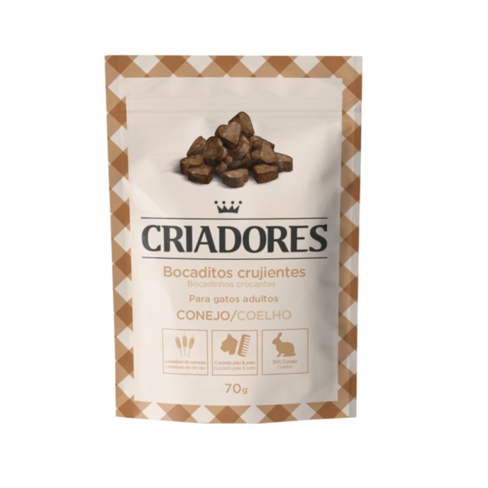 Criadores Bocaditos Crujientes de Conejo para gatos
