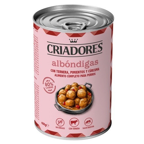 Criadores Albóndigas Ternera lata para perros