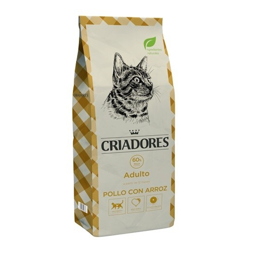 Criadores Adulto Pollo y Arroz pienso para gatos