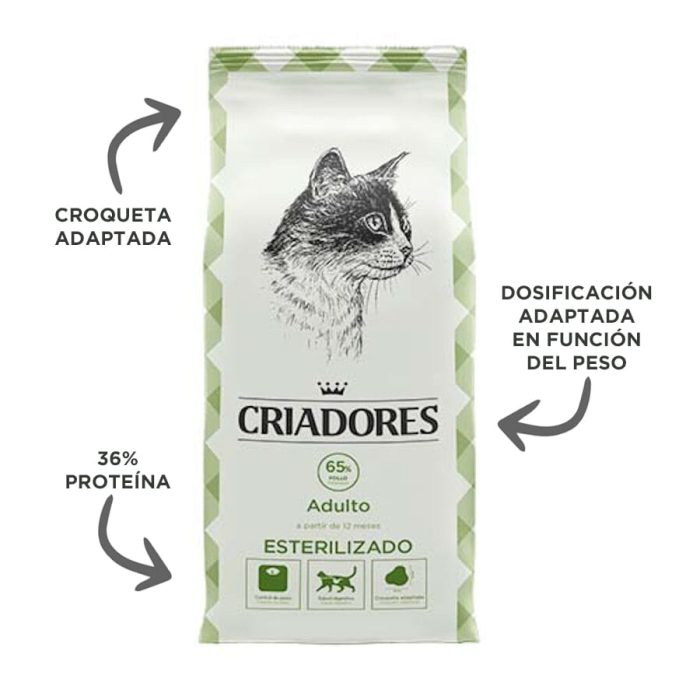 Criadores Adulto Esterilizado Pollo pienso para gatos - Imagen 3