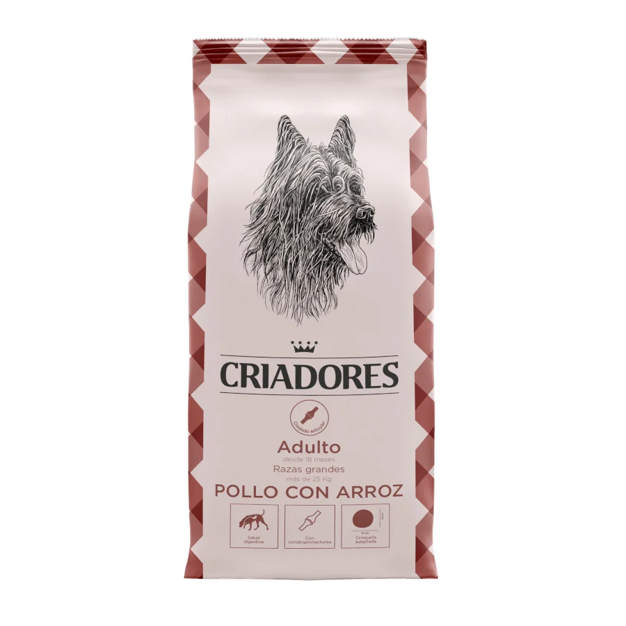 Criadores Adulto Pollo y Arroz pienso para perros de razas grandes - Imagen 2