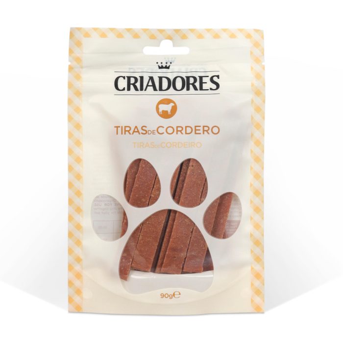Criadores Tiras de Cordero snack para perros